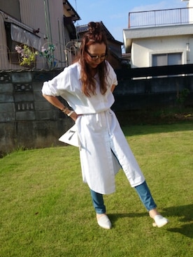 「LUC DNM （ラックデニム）のアイテム」を使った、y_t&さん（レディース・154cm）の夏コーディネート