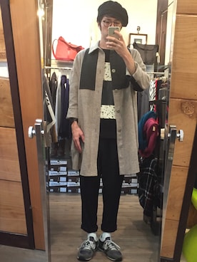 「my beautiful landlet（マイビューティフルランドレット）のアイテム（スラックス）」を使った、kenji sakaiさん（メンズ・175cm）の秋コーディネート