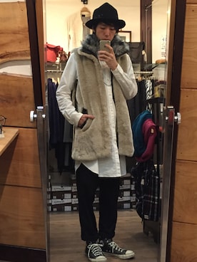「my beautiful landlet（マイビューティフルランドレット）のアイテム（スラックス）」を使った、kenji sakaiさん（メンズ・175cm）の秋コーディネート