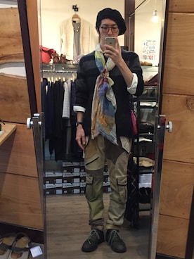 「NOT FOUND（ノットファウンド）のアイテム」を使った、kenji sakaiさん（メンズ・175cm）の秋コーディネート