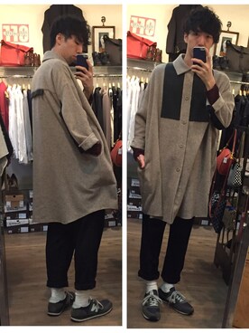 「my beautiful landlet（マイビューティフルランドレット）のアイテム（スラックス）」を使った、kenji sakaiさん（メンズ・175cm）の冬コーディネート