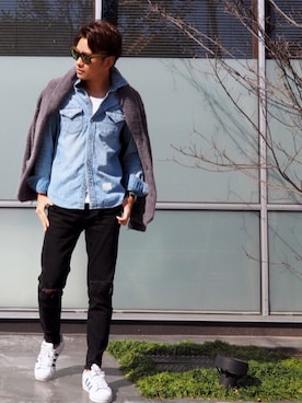 「united arrows」｜「アイテム（その他アウター）」を使った、tky_1098さん（メンズ・172cm）の春コーディネート