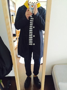 「アイテム（ステンカラーコート）」を使った、Ariaさん（メンズ・163cm・10代）の春コーディネート