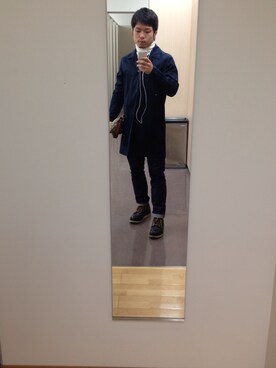 「アイテム（ステンカラーコート）」を使った、てかのしさん（メンズ・161cm・10代）の秋コーディネート