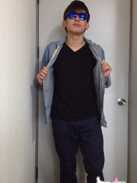 「BACK NUMBER（バックナンバー）のアイテム（デニムジャケット）」を使った、けやさん（メンズ・163cm）の秋コーディネート