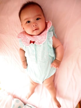 「アイテム（ロンパース、グリーン系）」を使った、KO&wa.Nさん（レディース・60cm）の秋コーディネート