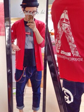 「お母さんありがとう」｜アナーキー田中さん（メンズ・171cm）の春コーディネート