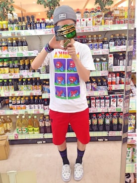 「ROLLING CRADLE（ローリングクレイドル）のアイテム（ニットキャップ/ビーニー）」を使った、アナーキー田中さん（メンズ・171cm）の夏コーディネート