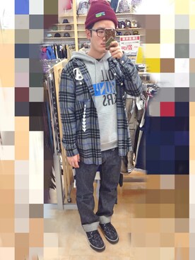 「seedleSs（シードレス）のアイテム」を使った、アナーキー田中さん（メンズ・171cm）の冬コーディネート