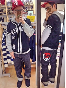 「ROLLING CRADLE（ローリングクレイドル）のアイテム（パーカー）」を使った、アナーキー田中さん（メンズ・171cm）の春コーディネート