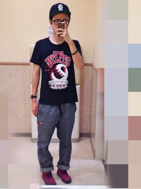 「seedleSs（シードレス）のアイテム」を使った、アナーキー田中さん（メンズ・171cm）の夏コーディネート