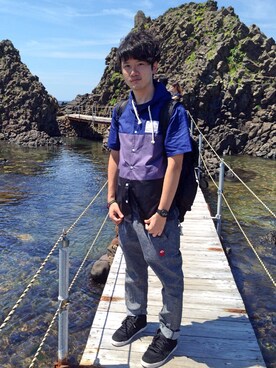 「seedleSs（シードレス）のアイテム」を使った、アナーキー田中さん（メンズ・171cm）の夏コーディネート