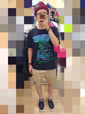 「seedleSs（シードレス）のアイテム」を使った、アナーキー田中さん（メンズ・171cm）の夏コーディネート