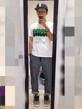 「SQUAIR（スクエア）のアイテム」を使った、アナーキー田中さん（メンズ・171cm）の夏コーディネート