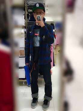 「SQUAIR（スクエア）のアイテム」を使った、アナーキー田中さん（メンズ・171cm）の秋コーディネート