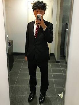 「スーツ」｜アナーキー田中さん（メンズ・171cm）の秋コーディネート