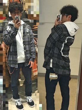 「ANARC of hex（アナークオブヘックス）のアイテム」を使った、アナーキー田中さん（メンズ・171cm）の冬コーディネート