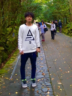 「ANARC of hex（アナークオブヘックス）のアイテム」を使った、アナーキー田中さん（メンズ・171cm）の冬コーディネート