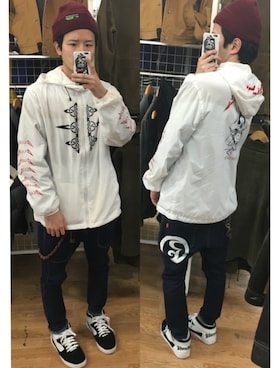 「seedleSs（シードレス）のアイテム」を使った、アナーキー田中さん（メンズ・171cm）の冬コーディネート