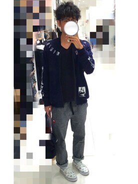 「ANARC of hex（アナークオブヘックス）のアイテム」を使った、アナーキー田中さん（メンズ・171cm）の冬コーディネート