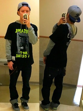 「ANARC of hex（アナークオブヘックス）のアイテム」を使った、アナーキー田中さん（メンズ・171cm）の春コーディネート