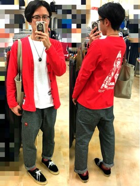 「seedleSs（シードレス）のアイテム」を使った、アナーキー田中さん（メンズ・171cm）の春コーディネート