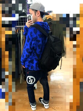 「ROLLING CRADLE（ローリングクレイドル）のアイテム（パーカー）」を使った、アナーキー田中さん（メンズ・171cm）の春コーディネート