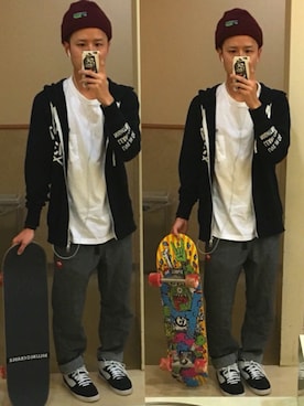 「ROLLING CRADLE（ローリングクレイドル）のアイテム（財布/小物）」を使った、アナーキー田中さん（メンズ・171cm）の春コーディネート