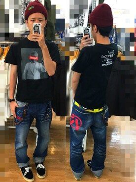 「seedleSs（シードレス）のアイテム」を使った、アナーキー田中さん（メンズ・171cm）の春コーディネート