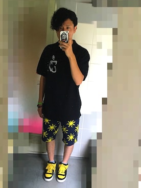 「SABBAT13（サバト）のアイテム（アクセサリー）」を使った、アナーキー田中さん（メンズ・171cm）の夏コーディネート