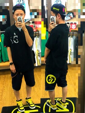 「ROLLING CRADLE（ローリングクレイドル）のアイテム（デニムパンツ）」を使った、アナーキー田中さん（メンズ・171cm）の夏コーディネート