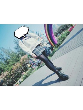 「dr.martenのアイテム（ブーツ、ブラック系）」を使った、martinasamaさん（レディース・158cm）の冬コーディネート