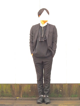 「STUDIOUS（ステュディオス）のアイテム（ノーカラージャケット）」を使った、Akiraさん（メンズ・173cm）の秋コーディネート