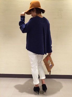 「DouDou（ドゥドゥ）のアイテム（帽子）」を使った、DouDou_STAFFさん（レディース・166cm）の秋コーディネート