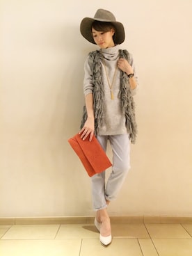 「CARRANO（カラーノ）のアイテム」を使った、DouDou_STAFFさん（レディース・166cm）の秋コーディネート