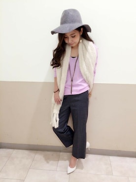 「CARRANO（カラーノ）のアイテム」を使った、DouDou_STAFFさん（レディース・155cm）の秋コーディネート