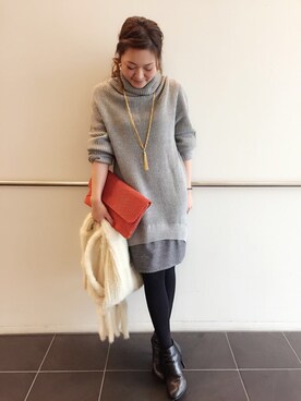 「Viflan（ヴィフラン）のアイテム」を使った、DouDou_STAFFさん（レディース・166cm）の冬コーディネート