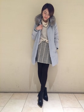 「ダウンコート」｜DouDou_STAFFさん（レディース・166cm）の冬コーディネート