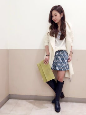 「white」｜DouDou_STAFFさん（レディース・154cm）の冬コーディネート