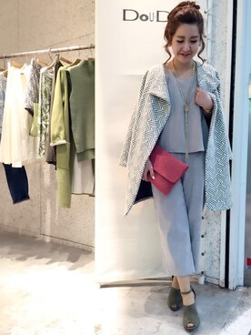 「DouDou（ドゥドゥ）のアイテム（つなぎ/オールインワン）」を使った、DouDou_STAFFさん（レディース・166cm）の冬コーディネート