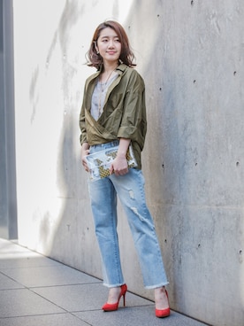 「Rick & Roy（リック アンド ロイ）のアイテム（バッグ）」を使った、DouDou_STAFFさん（レディース・166cm）の冬コーディネート