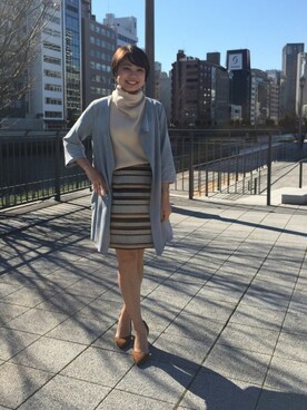 「春コート」｜DouDou_STAFFさん（レディース・166cm）の冬コーディネート