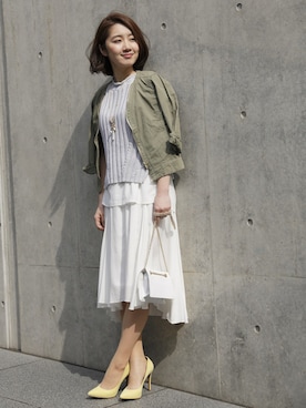 「CARRANO（カラーノ）のアイテム」を使った、DouDou_STAFFさん（レディース・166cm）の春コーディネート