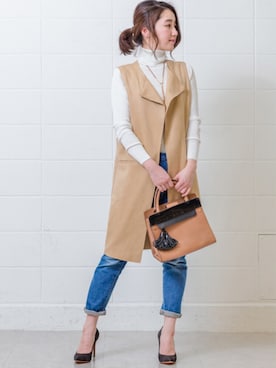 「CARRANO（カラーノ）のアイテム」を使った、DouDou_STAFFさん（レディース・166cm）の春コーディネート