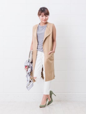 「CARRANO（カラーノ）のアイテム」を使った、DouDou_STAFFさん（レディース・166cm）の春コーディネート