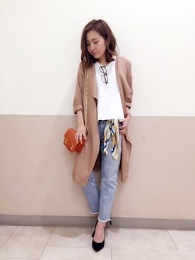 「CARRANO（カラーノ）のアイテム」を使った、DouDou_STAFFさん（レディース・166cm）の春コーディネート