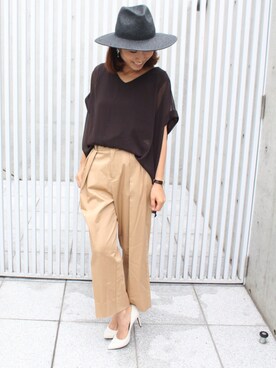 「CARRANO（カラーノ）のアイテム」を使った、DouDou_STAFFさん（レディース・157cm）の夏コーディネート