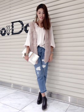 「Rick & Roy（リック アンド ロイ）のアイテム（バッグ）」を使った、DouDou_STAFFさん（レディース・157cm）の秋コーディネート