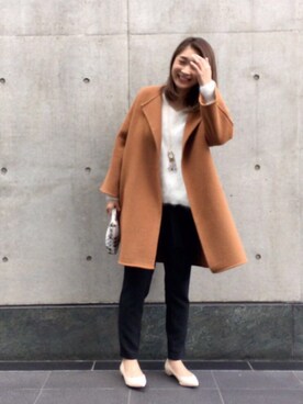 「CARRANO（カラーノ）のアイテム」を使った、DouDou_STAFFさん（レディース・157cm）の冬コーディネート