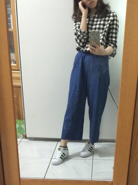 「Yes（イエス）のアイテム」を使った、瑄さん（レディース・161cm）の春コーディネート